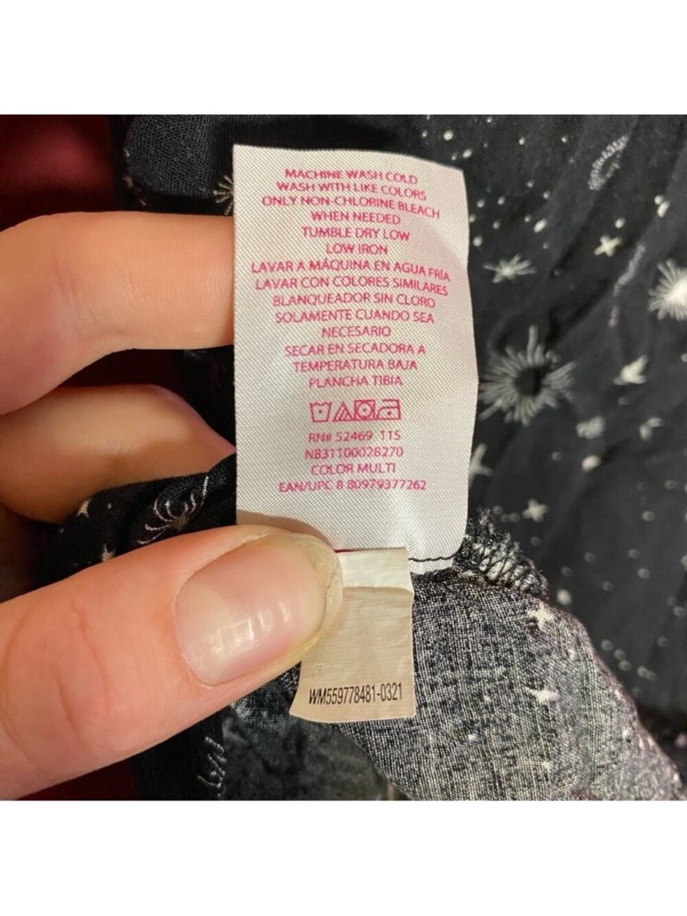 No Boundaries Celestial Star Print Button Front Tank Top S - Picture 7 of 7